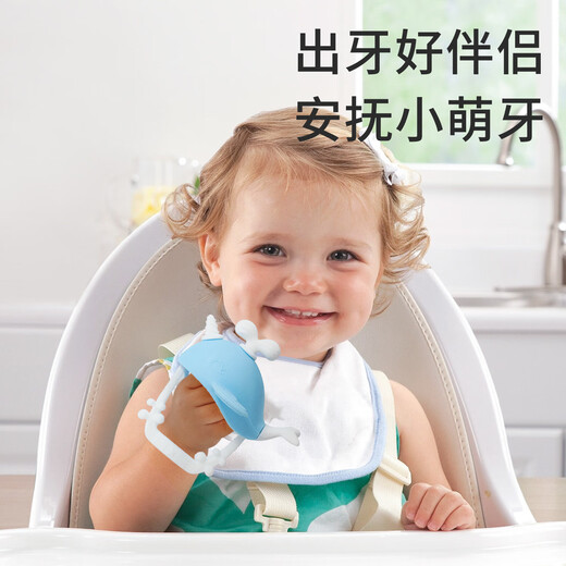 Teething Baby Food Grade Silicone Latex Toothbrush Teething Stick Teething Stick Teething Device Anti-Eating Hand Teether Pacifier Pineapple (Color Matching) Yellow and Green Color Matching 1 Pack