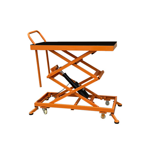 Electric lifting horse stool folding hydraulic new foot-operated movable platform indoor tile decoration trolley load-bearing 800Jin Jin is equal to 0.5kg 1.2*0.5 table top Liter 1.4 meters