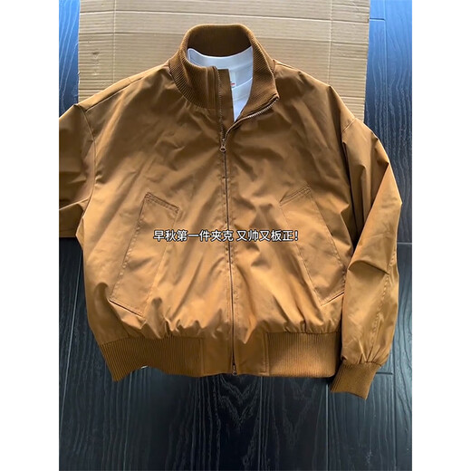 Luard American cleanfit flight jacket cotton jacket men's autumn and winter high street all-match baseball uniform functional high-end jacket brown-jacket version XL