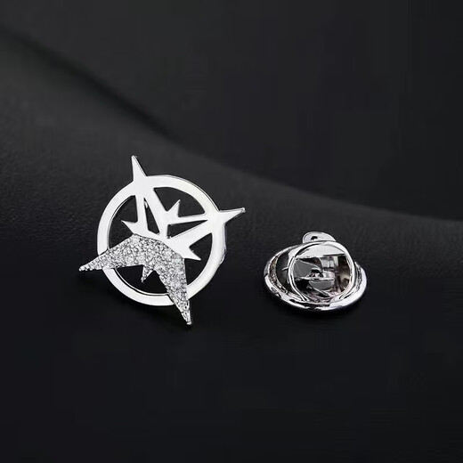 Six-pointed star brooch, men's suit corsage, small collar pin, shirt button, wedding collar flower button, anti-exposure buckle, six-pointed star gold