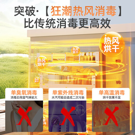 Rongsheng Disinfection Cabinet Household Embedded Purple Royal Hot Air Circulation Disinfection Cupboard Large Capacity Two-Star Kitchen Tableware 304 Stainless Steel National Subsidy ZTD150-09B