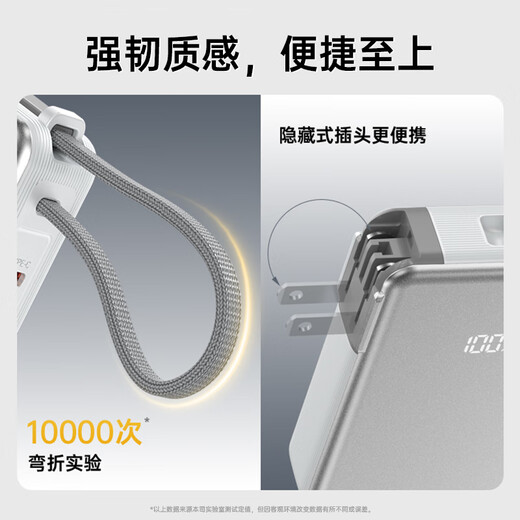 Stiger 66W fast charging丨comes with plug, power bank mini comes with cable 20000 mAh large capacity super fast charging 1/20,000 mobile power supply suitable for Apple and Huawei comes with AC plug own cable丨MXA fast charging丨applies to Apple and Huawei Can be used on airplanes and high-speed rails. 10,000+ sold