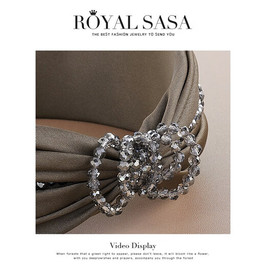 Royal sasa royal salsa headband luxury and exquisite bow hairpin wide-brimmed headband light luxury versatile outdoor hair accessories for women