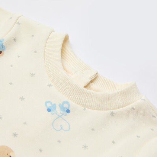 PawinPaw shopping mall same style cartoon bear children's clothing 25 years new winter new baby girl dress plus velvet Ivory ivory/39 120