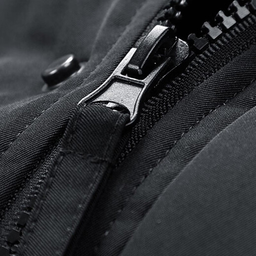 Mark Huafei Cotton Clothing Men's Autumn and Winter Versatile Windproof Hooded Top Outdoor Casual Warm Jacket Black 2XL