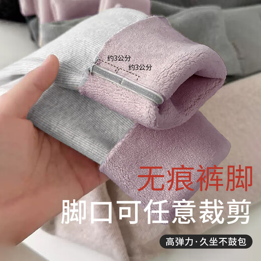 Langsha lambswool leggings women's winter velvet thickened high-waisted thermal pants 800g Northeast extra thick one-piece cotton pants