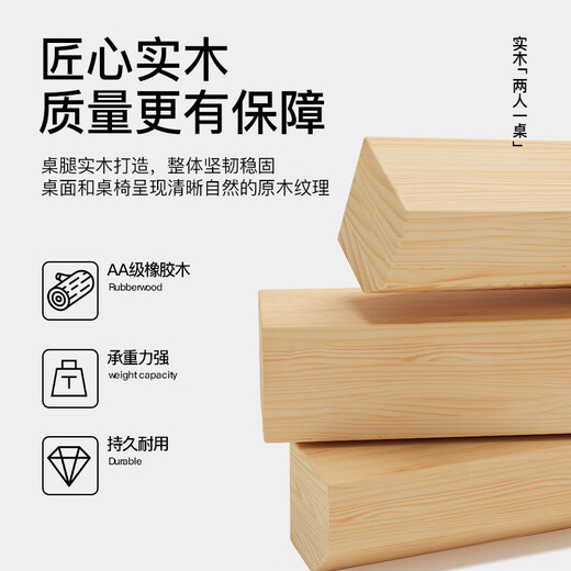 Lin Zhiyu solid wood desk home bedroom wall double computer table long study table modern simple office desk workbench rubber wood legs walnut color 100*60*75-single table