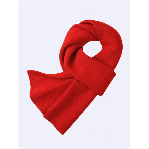 Ordos (ERDOS) pure cashmere scarf for men and women in winter warm short wool scarf parent-child versatile dark gray