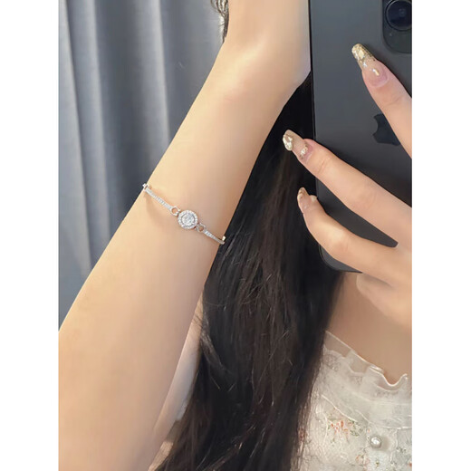 Shijun (SHIJUN) bracelet light luxury niche exquisite high-end sense girls 2025 new star point bracelet birthday gift boudoir bracelet 999 pure silver one item one inspection drawer gift box