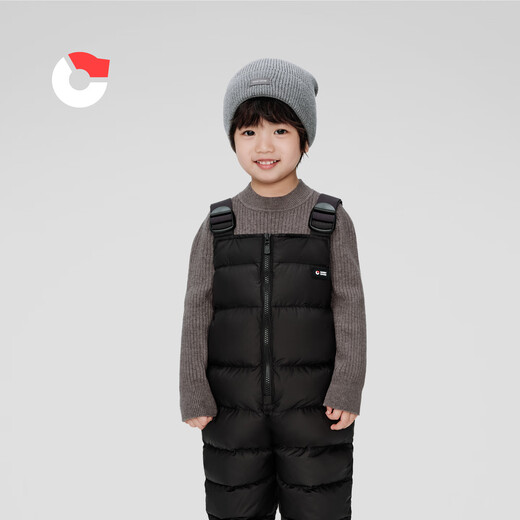 Nanny Goose children's down overalls, warm and comfortable, easy to put on and take off, windproof and coldproof jumpsuit for boys and girls, winter NG2844 navy blue 120