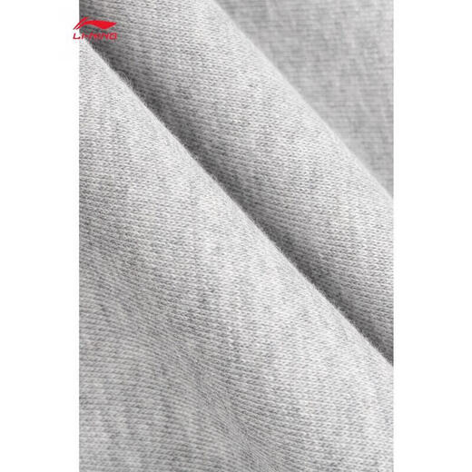 Li Ning BADFIVE velvet warm sweatpants men's 2025 winter new straight-leg loose sweatpants floral gray moon watch mixed gray-2 2XL (185)