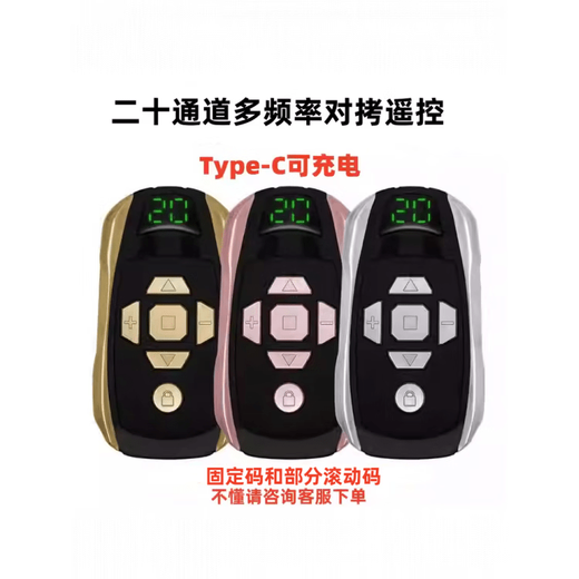 Copy electric door rolling shutter door garage door telescopic door remote control key multi-frequency handle 20 channels (rechargeable model)_other colors remarks