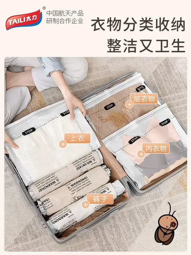 Yusenyi travel storage bag vacuum compression bag suitcase special hand-rolled clothes quilt sealed vacuum bag (long-distance self-driving) 3 short three-dimensional 6 medium 6 small 6 large roll 6 small roll Travel storage set