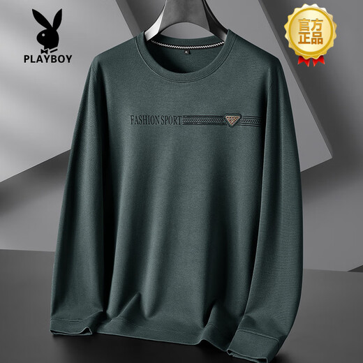 Playboy (Playboy) Basco de primavera y otoño de alta gama Sweatshirt Sweins delgada Camiseta de manga larga de la altura de la altura delgada de la altura