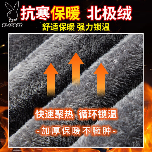Playboy cotton-padded jacket for men, dad's winter coat, cotton-padded jacket, middle-aged and elderly men's velvet thickened cotton-padded jacket, autumn and winter warm tops, black, three-layer protection, velvet thickened XL /175 110-120Jin Jin equals 0.5kg