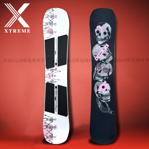 BURTON Snowboard 25 New Snowboard Men's and Women's All-Around Freestyle Series All-Around Board Official Authentic Mirror Black Snake (Limited Edition) 135cm