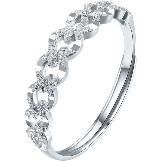 Saturday Fu PT950 Huaguan platinum ring live girl birthday gift PT013152 No. 13, about 1.72g