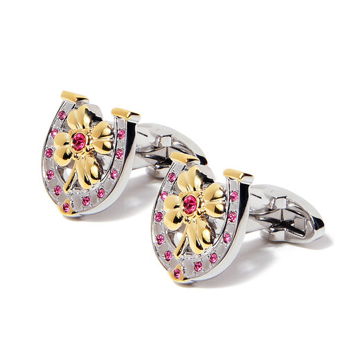 WILLIAM MILTON Lucky Horseshoe Four-leaf Clover Cufflinks Men's Cuff Nails Birthday Gift Light Luxury Customized Lucky Horseshoe & Four-leaf Clover Cufflinks