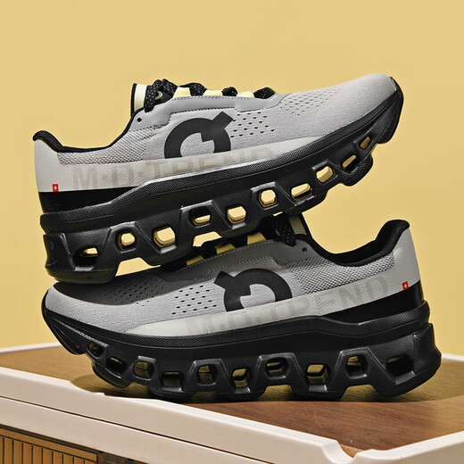
[Same model of Angjia] Carbon board running shoes shock-absorbing men's trendy breathable mesh lightweight outdoor anti-odor sneakers dark gray-black-Shuai Le 9912 41