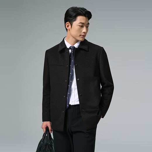Lilang woolen coat men's lapel simple business men's woolen coat winter wool coat