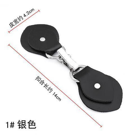 Huansen Metallic Leather Button Cashmere Coat Windbreaker Fur Jacket Button Buckle Decorative Cuffs Mother Button Hook Accessories 1# Silver 3 pcs