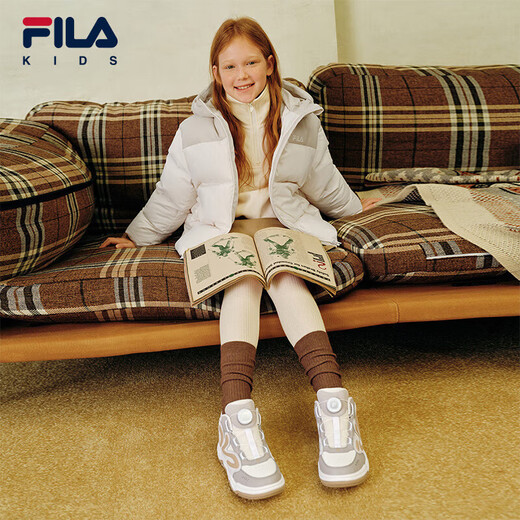 FILA children's shoes cotton boots 2025 winter boys' middle and large children's cotton shoes