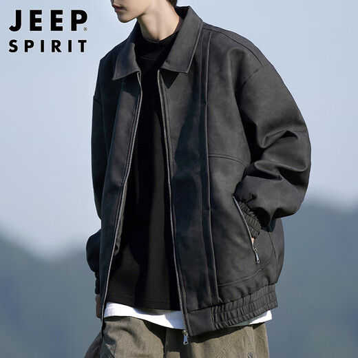 JEEP SPIRIT Jeep jacket men's leather jacket men's tops autumn and winter high-end casual sports high-end men's clothing