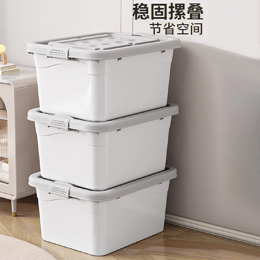 Yusenyi Plastic Storage Box with Lid Household Clothing Storage Box Car Trunk Toy Storage Box Recommended Small Size Storage [Satisfied with Whole House Storage] [Bottom Pulloff Model] 13562*45*34cm
