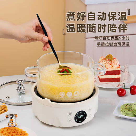 Kangmao Health Pot Fully Automatic Thickened Glass Frying Chinese Medicine Pot Office Household Multifunctional Intelligent Appointment Insulation Tea Maker Electric Kettle Soup Cooker Porridge Boil Water Platinum Fully Intelligent Model + Glass Teapot 1.5L + Glass Stew Pot 1.5L