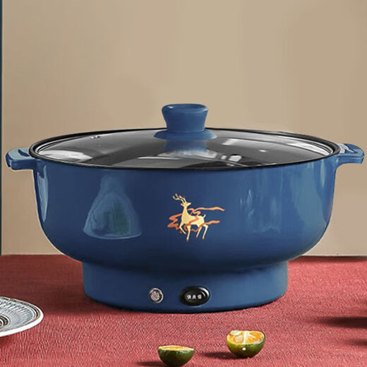 WESTT RIVER exports German electric hot pot for household all-in-one cooking, electric wok, multi-functional cooking pot, steaming, frying and non-stick white old double-eared pot 0cm 2.5L anti-leakage (non-stick pot) for frying and rinsing, for 1-3 people 20