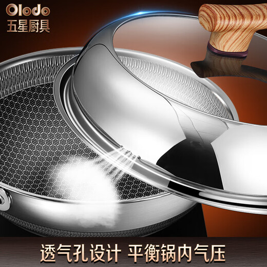 Olodo Germany's height-adjustable pot lid, universal large pot lid, thickened stainless steel wok lid, explosion-proof steamer lid, 30cm with 2 handles, adjustable lid