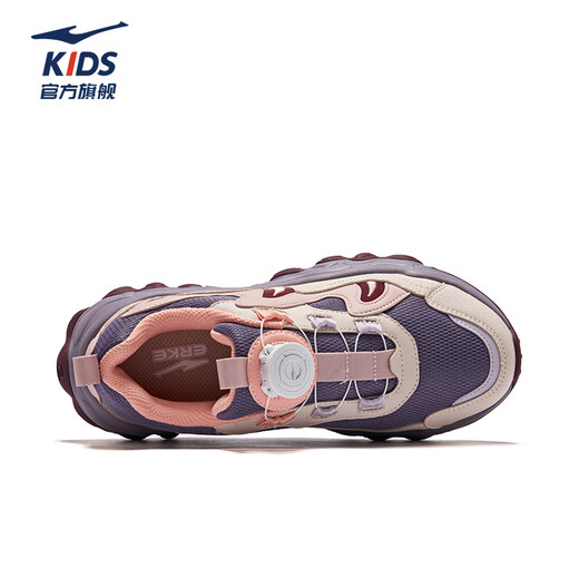 鸿星尔克（ERKE）童鞋男女童休闲鞋儿童中大童缓震保暖运动鞋神秘紫/雾粉/粉刷灰36