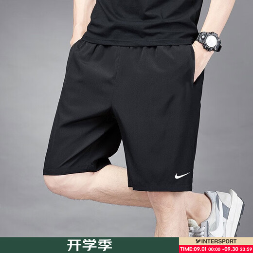 Nike (Nike) Shorts Herrenhosen 25 Sommer-Style Running Fitness Sportshosen Schnelltrocknen atmungsaktive Casualhosen Ice Seide Fünf-Punkte-Hosen DV9858-010/Schwarz/Show Fotos, um 5 m (170/76A) zurückzukehren