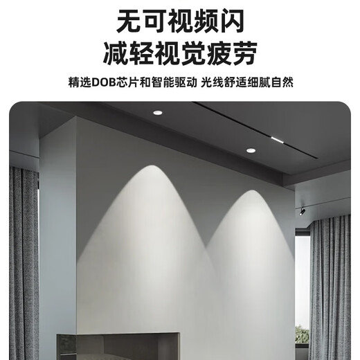 Biuyum LED double-head grille downlight 3.5 inch 18W white light opening 195x95mm corridor grid ceiling simple downlight white shell