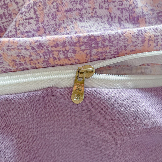 Class A pure cotton four-piece set thickened brushed cotton 100 quilt cover double bed quilt cover autumn and winter bed three-piece set Millai-Purple 100% cotton soft and comfortable bed sheet style 1.8 four-piece set-quilt cover 200x230