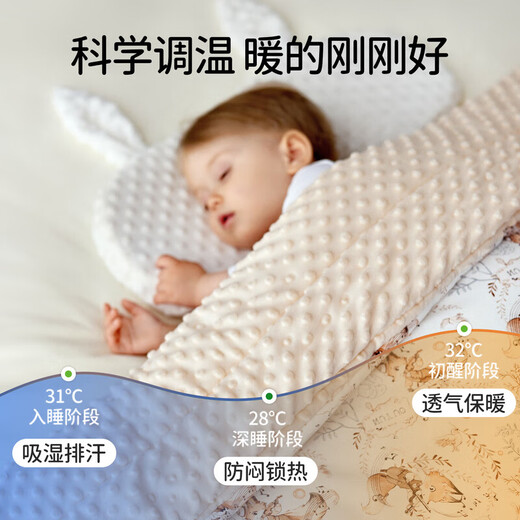 European Pregnant Baby Beanie Blanket Silk Baby Quilt Soothing Newborn Spring and Autumn Four Seasons Universal Kindergarten Blanket Ear Corridor Fox Orchestra-Double Layer Room Temperature 20-28 140cmx110cm