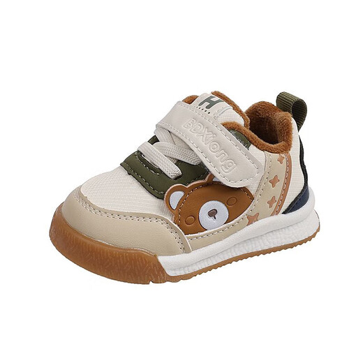 Dr. Jiang toddler shoes 2025 new winter boys and girls plus velvet warm infant and children functional shoes 6161 plus velvet green cut label and remove the cabinet 13 cm inner length 18 yards