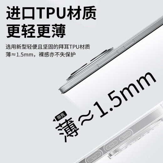 Purecolor suitable for Xiaomi 17promax mobile phone case protective cover lens all-inclusive anti-fall ultra-thin simple men and women skin-friendly transparent TPU soft shell-smile