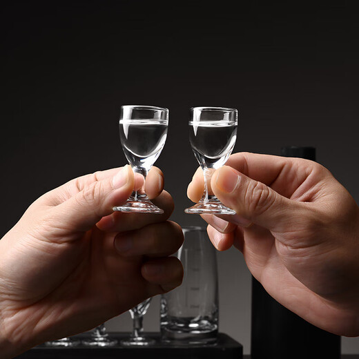 Liquor glass set, one-cup bullet shot glass, home restaurant glass shot glass, 6 pieces 16ml Maotai cup*12
