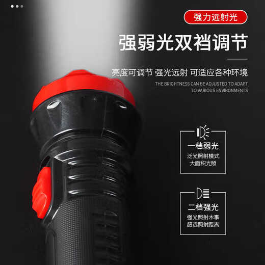 Cast solid fire flashlight emergency light LED lighting flashlight fire rescue escape light lighting small size 13CM