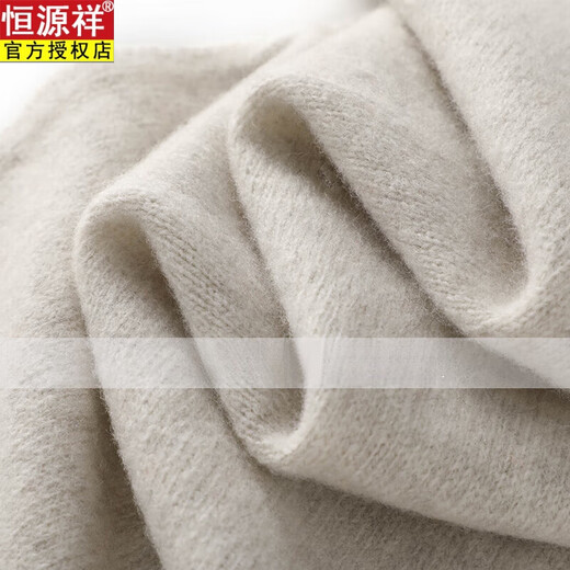 Hengyuanxiang Pure Cashmere Scarf Unisex New Winter Style Gift for Friends Wool Warm Cashmere Scarf Women's Gift Box Light Gray