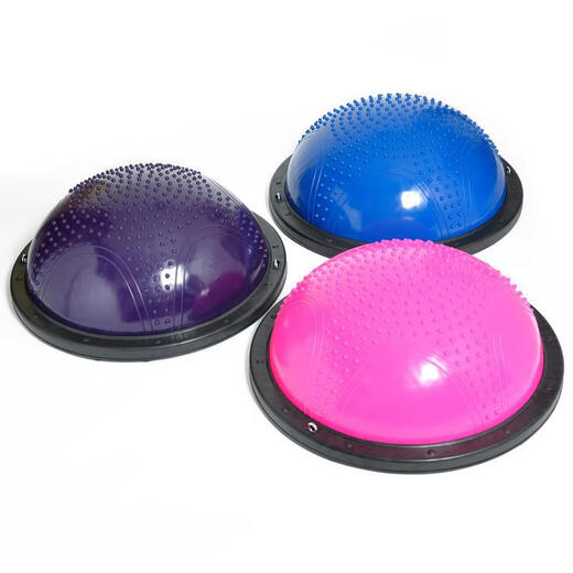 German wave speed ball semicircular balance ball yoga children's physical fitness training equipment fat burning Pilates foot pedal 58cm thread free tension rope - gray