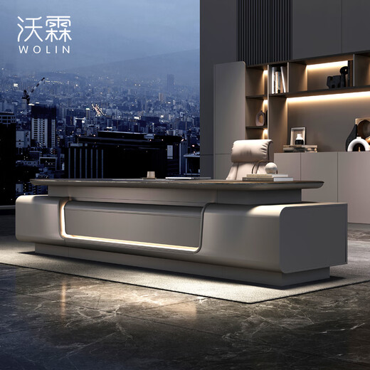 Wolin EO environmentally friendly high-end boss desk modern chairman desk light luxury office desk and chair office executive desk boss desk