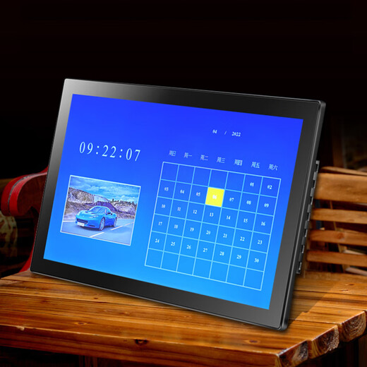 OWNEW máquina de publicidad multifuncional de alta definición marco de fotos electrónico imagen álbum de fotos electrónico reproductor de video musical marco de fotos digital soporte de marco de fotos 17 pulgadas independiente negro + disco U 32G