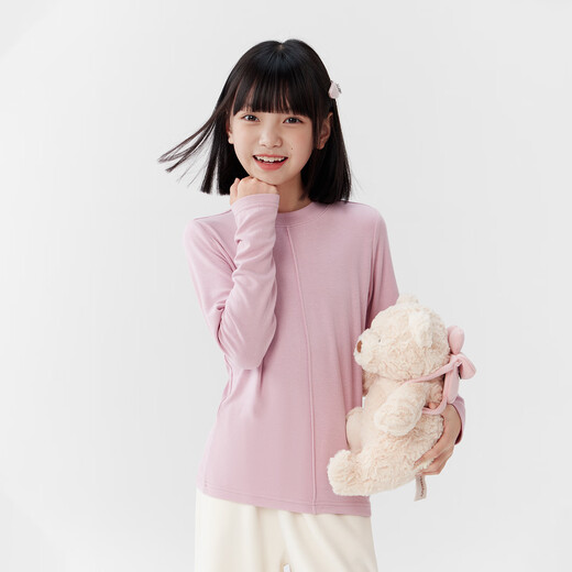 Zuoxi children's clothing girls' bottoming shirt autumn and winter 2025 new children's skin-friendly long-sleeved T-shirt winter tops off-white 160