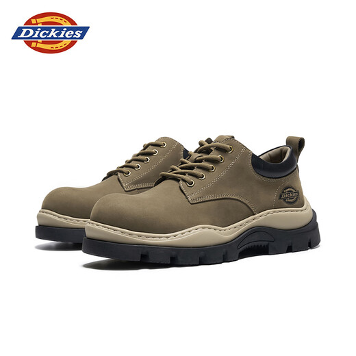 Dickies马丁靴男靴春季新款工装靴潮流低帮短靴子男士厚底户外休闲鞋 深卡其色 43 【偏大一码，适合运动鞋44】