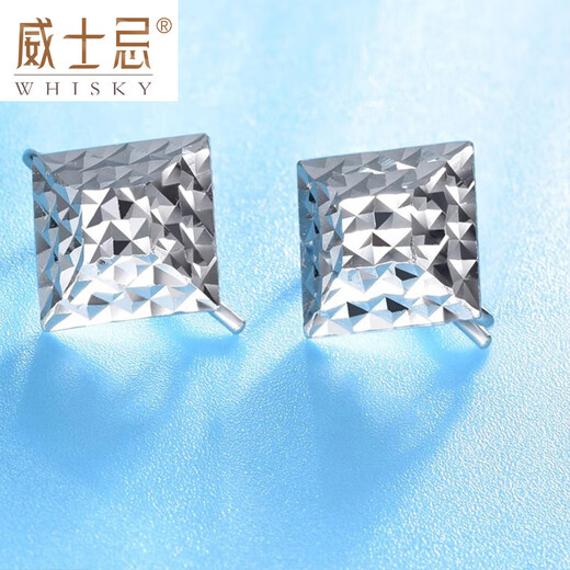 Whiskey platinum ear stud earrings pt950 platinum earrings for women pt999 pure platinum car flower ear buckle ear hook jewelry PT950 platinum ear studs about 1.6 grams a pair free certificate