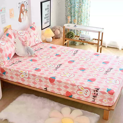 Yingtang custom-made children's fitted sheet single piece pure cotton cartoon sheet bed cover 12 meters 15 baby thin tatami protective cover blue dinosaur single piece fitted sheet 60x120x5cm