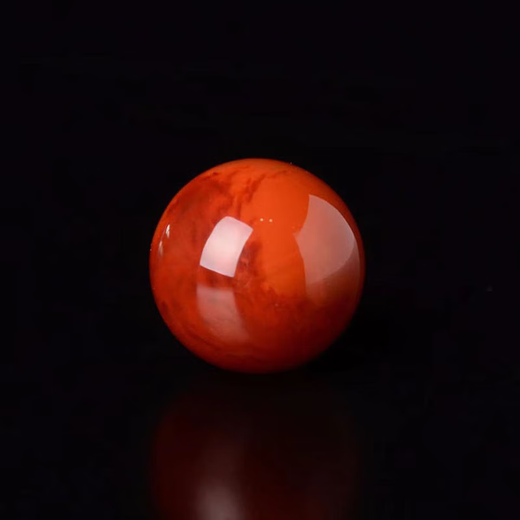 Caihe 6A raw ore southern red agate bracelet bracelet loose beads round beads southern red bracelet jewelry with flame red beads