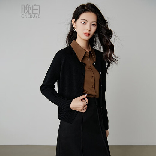 Late white new product 2026 spring layering artifact cotton lapel top simple and versatile commuting sleeveless shirt for women coffee color XL